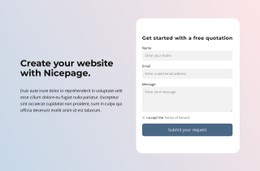 Create A Website With Nicepage CSS Website Template