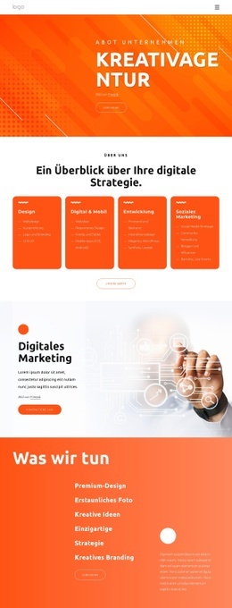 Wir Schaffen Digitale Lösungen - Anpassbares, Professionelles Website-Modell