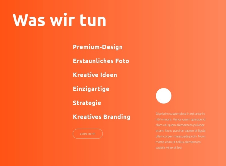 Premium-Design Website-Vorlage