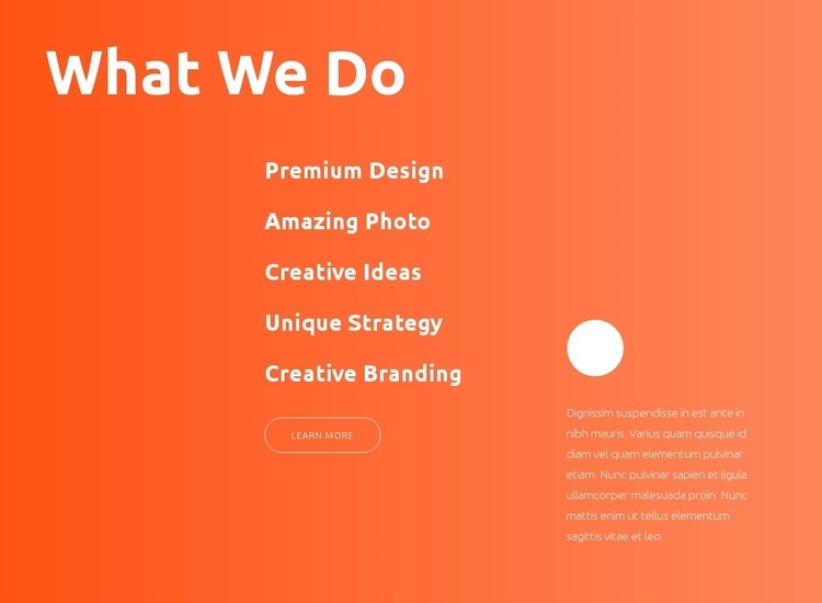 Premium design Elementor Template Alternative