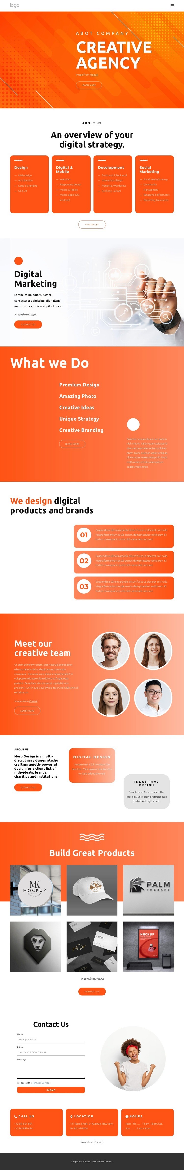 We create digital solutions Homepage Design