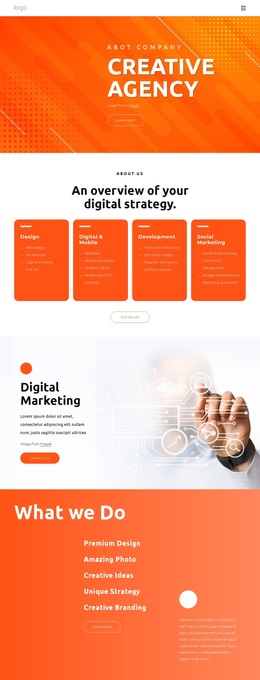 We Create Digital Solutions - Single Page HTML5 Template