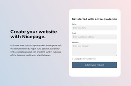Create A Website With Nicepage Templates Html5 Responsive Free