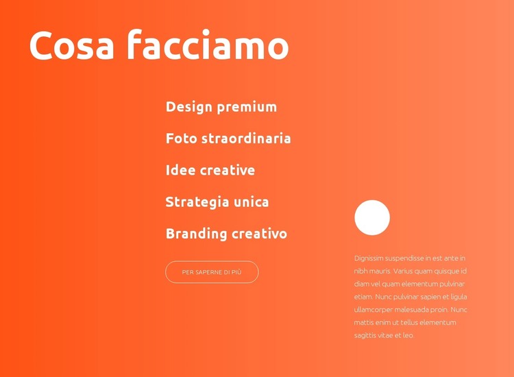 Design premium Modello HTML