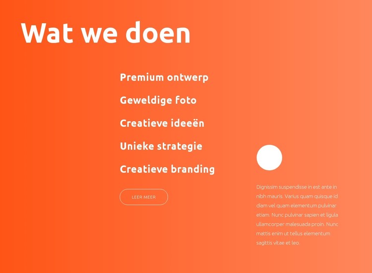 Premium ontwerp CSS-sjabloon