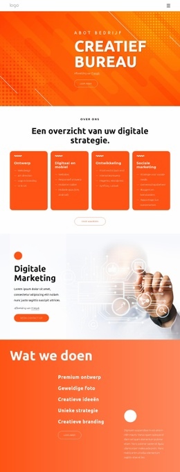 Wij Creëren Digitale Oplossingen Html-Sjabloon