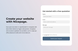 Create a website with Nicepage - One Page Template by Nicepage