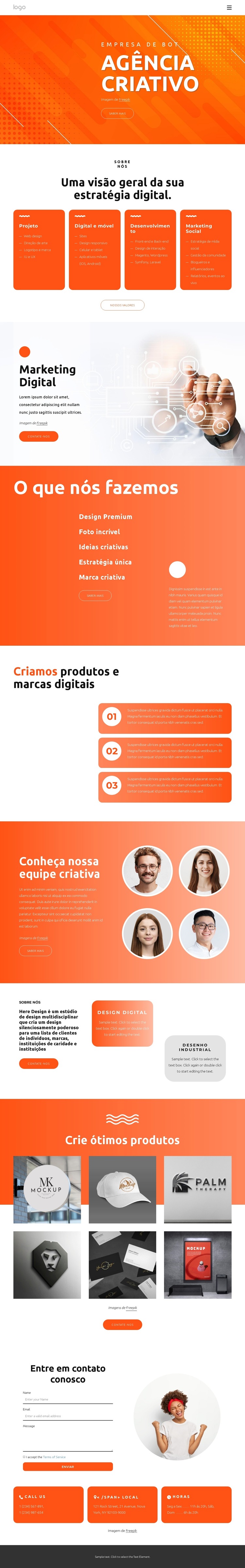 Criamos soluções digitais Modelo de site