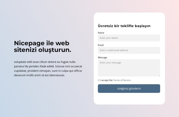 Nicepage ile bir web sitesi oluşturun CSS Şablonu
