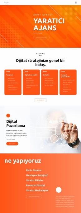 Dijital Çözümler Üretiyoruz - Özelleştirilebilir Profesyonel Web Sitesi Modeli