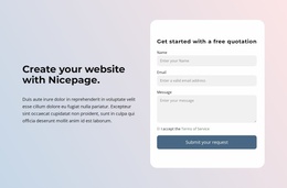 Create A Website With Nicepage - Easy-To-Use Landing Page