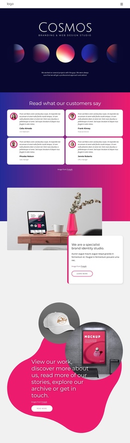 Development Of Designconcepts - Responsive One Page Template