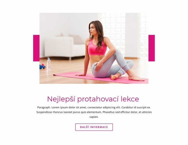 Nejlepší lekce strečinku Šablona HTML