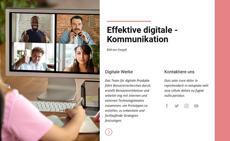 Effektive digitale Kommunikation HTML Website Builder