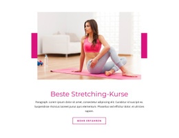 Bestes Zielseitendesign Für Beste Stretching-Kurse