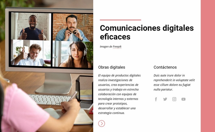 Comunicaciones digitales efectivas Creador de sitios web HTML