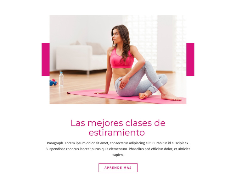 Las mejores clases de estiramiento Tema de WordPress