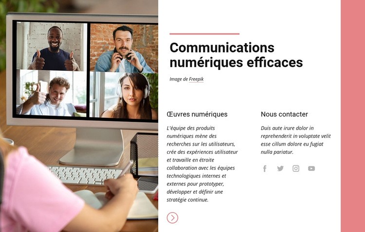 Communications numériques efficaces Créateur de site Web HTML