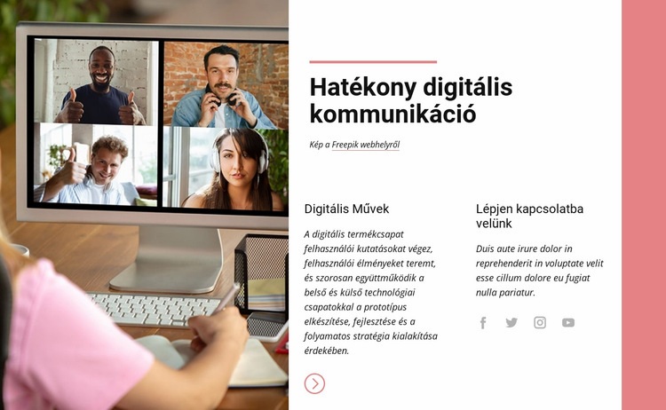 Hatékony digitális kommunikáció CSS sablon