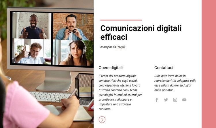 Comunicazioni digitali efficaci Costruttore di siti web HTML