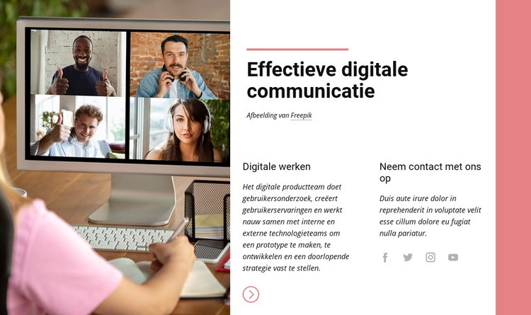 Effectieve digitale communicatie Bestemmingspagina