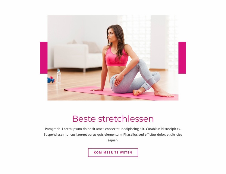 Beste stretching lessen HTML5-sjabloon