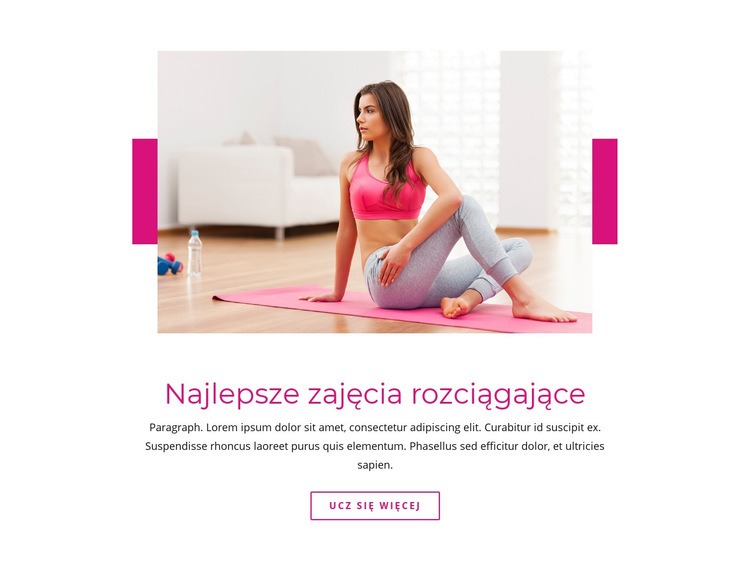 Najlepsze zajęcia rozciągające Szablon HTML5