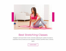 Best Stretching Classes Website Mockup