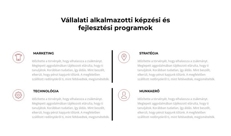 A szükséges információs technológia HTML Sablon