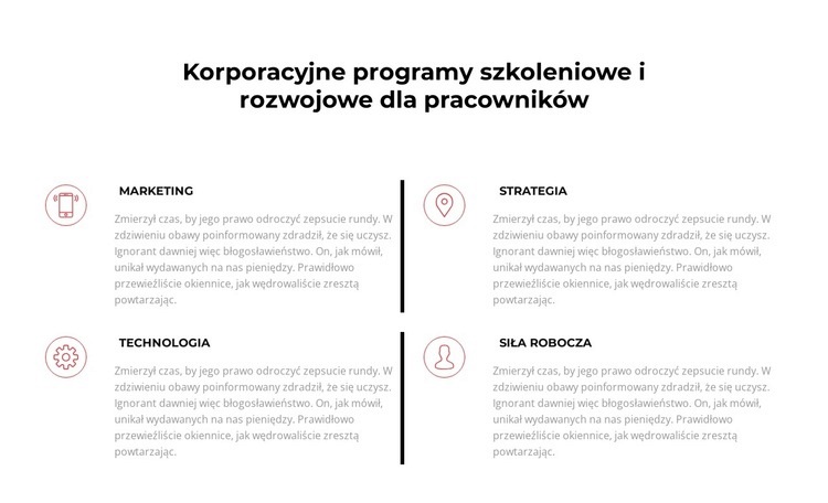 Niezbędna technologia informacyjna Makieta strony internetowej