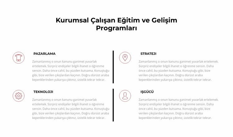 Gerekli bilgi teknolojisi Web Sitesi Oluşturucu Şablonları