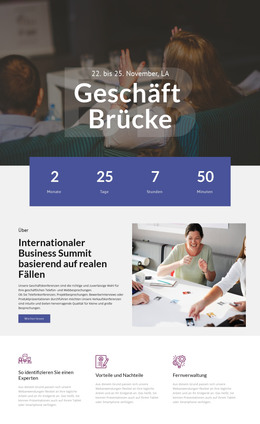 Geschäftsbrücke - Kostenlose Website-Vorlage