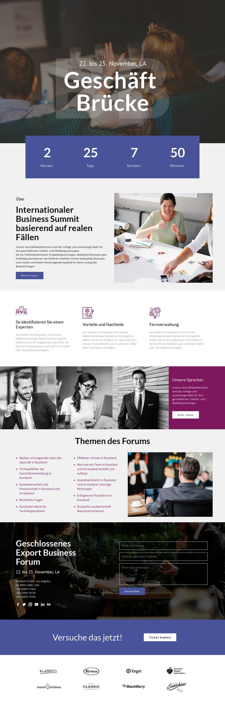 Geschäftsbrücke Website design