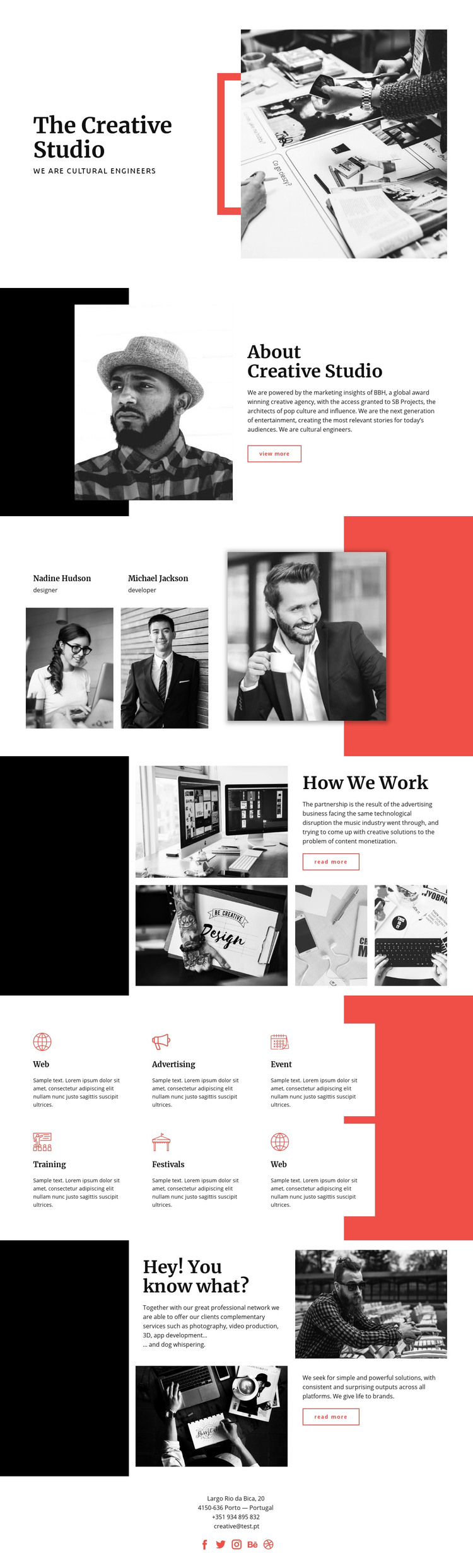 The Creative Studio Homepage Design