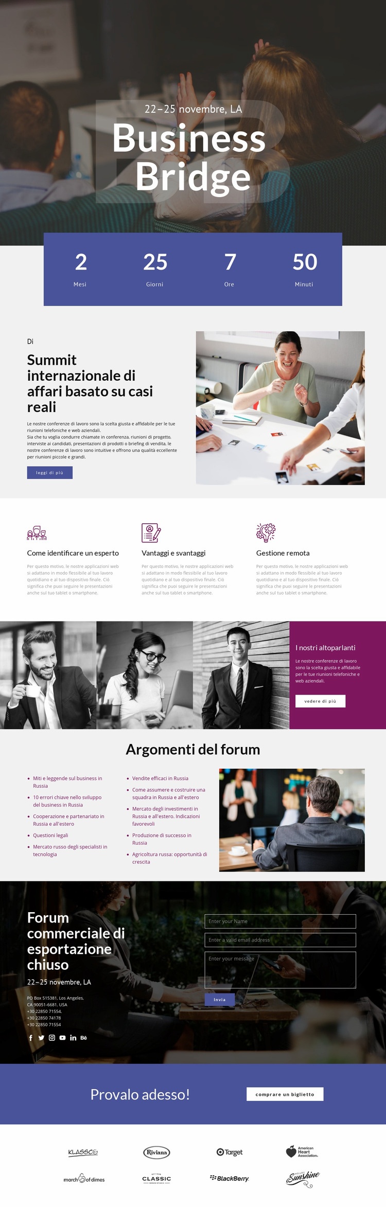 Business Bridge Mockup del sito web