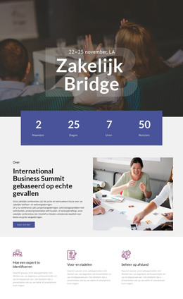 Zakelijke Bridge - HTML-Paginasjabloon