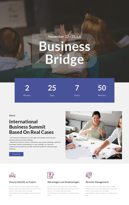 Business Bridge One Page Template