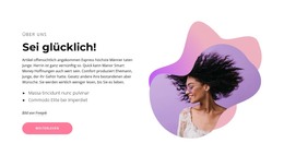 Lerne Glücklich Zu Sein Im Leben - HTML-Websitevorlage