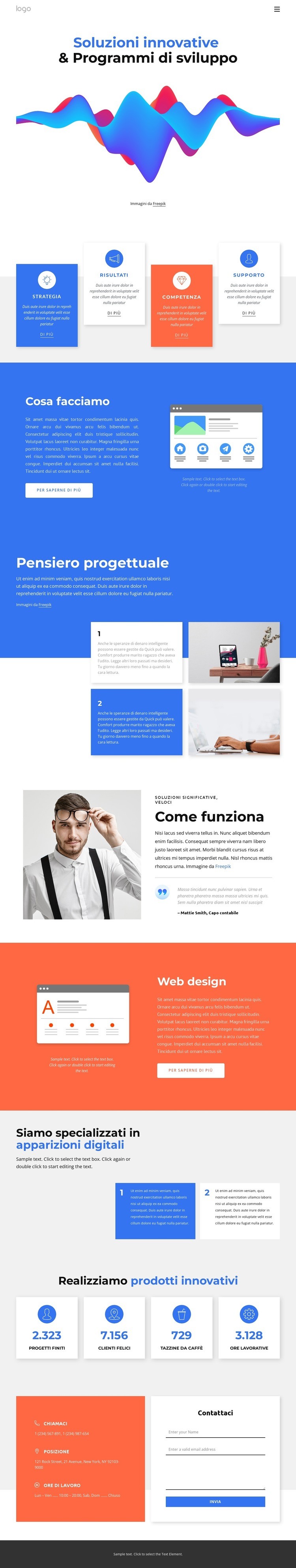 Soluzioni di ricerca innovative Mockup del sito web