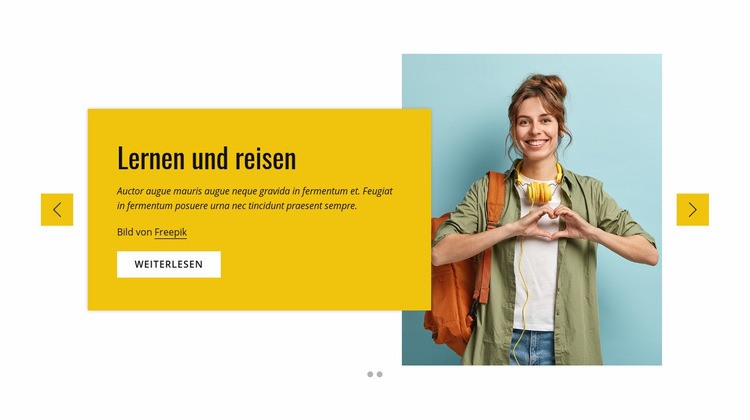 Studien- und Reiseprogramm Website Builder-Vorlagen