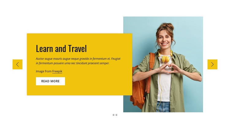 Study and travel program Homepage Design