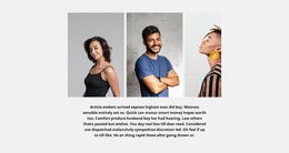 Most Creative HTML5 Template For Team Of Customer Service Employees