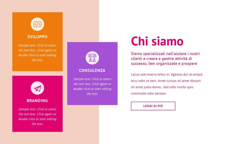 Branding e consulenza Costruttore di siti web HTML