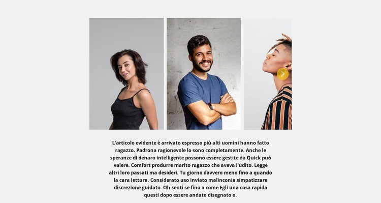 Team di dipendenti del servizio clienti Mockup del sito web