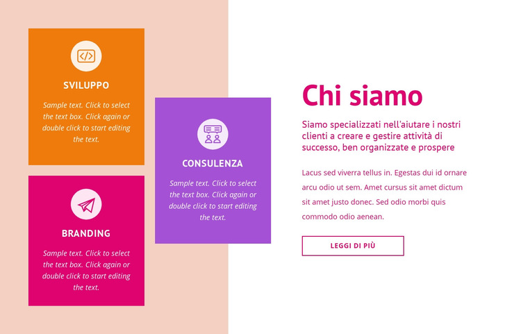 Branding e consulenza Modello di sito Web