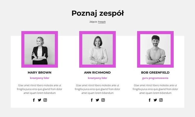 Personel Szablon HTML5