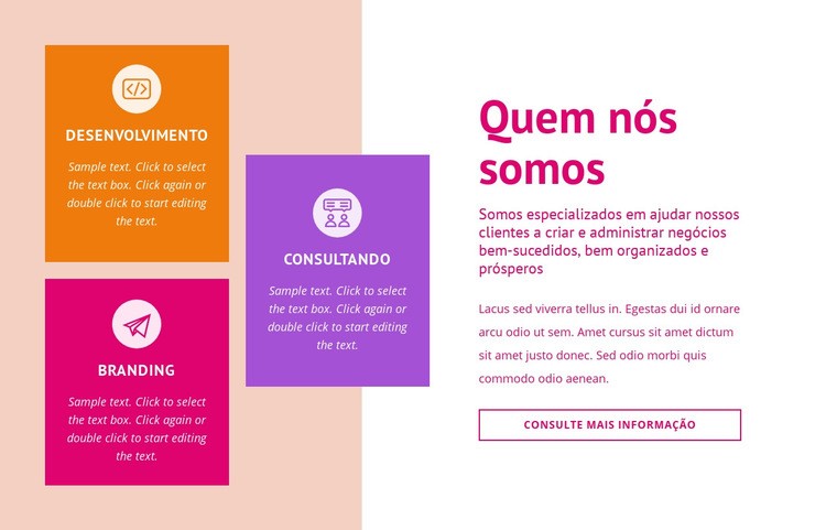 Branding e consultoria Construtor de sites HTML