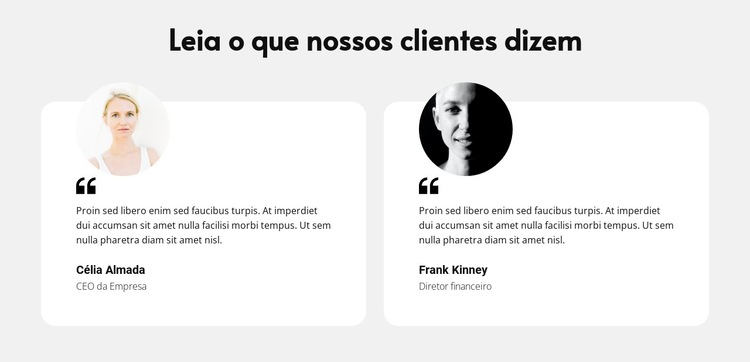 Pessoal sobre o trabalho Modelo de site