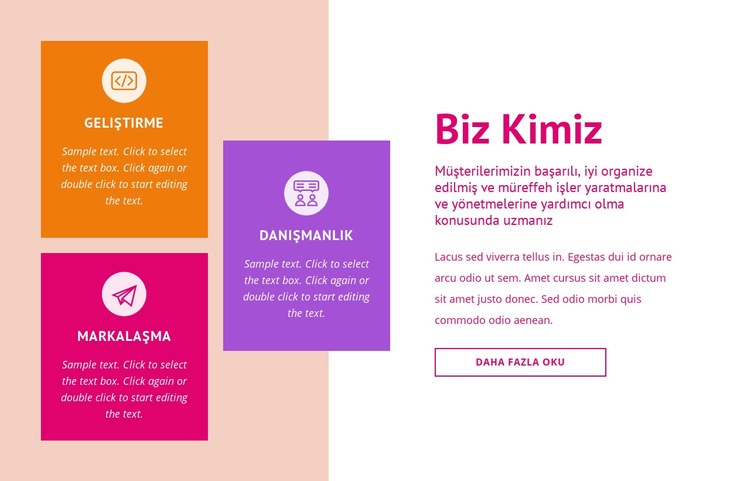 Markalaşma ve danışmanlık Web sitesi tasarımı