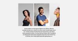 Team Of Customer Service Employees - Customizable Professional Website Mockup